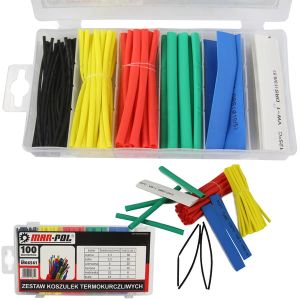 ZESTAW RUREK KOSZULKI RURKI TERMOKURCZLIWE 100SZT