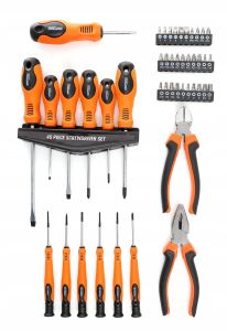 Zestaw śrubokrętów szczypcy bitów 45 szt. KRAFT&DELE