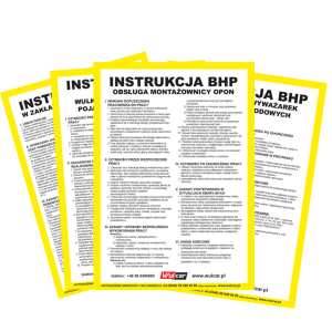 Zestaw Instrukcji BHP Dla Warszatów Wulkanizacji