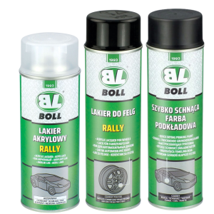 BOLL ZESTAW DO REGENERACJI FELG CZARNY POŁYSK PODKŁAD KLAR 1400ML