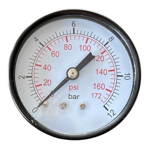 Manometr TYLNY ADLER GZ 1/4" średnica 63mm 0-12Bar 1