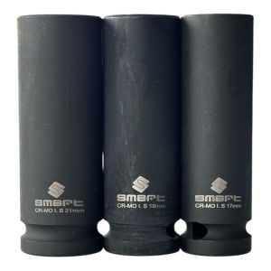 Zestaw nasadek cienkościennych 1/2" 17 mm 19 mm 21 mm