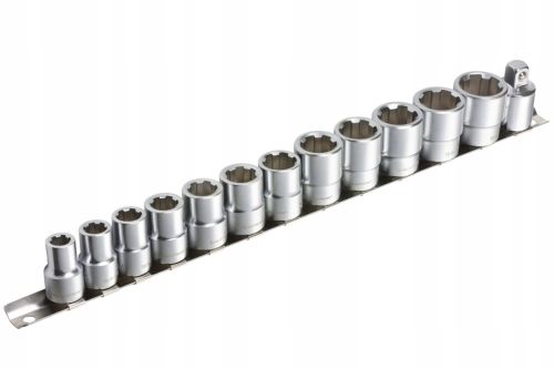 Zestaw 12szt. nasadek 3/8" do obrobionych śrub 8-19mm Quatros