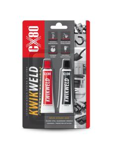 CX80 Kwik Weld klej epoksydowy dwuskładnikowy do metalu plastiku 2x27g Spaw na zimno
