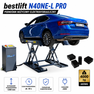 PODNOŚNIK NOŻYCOWY MOBILNY BESTLIFT N40NE-L PRO 4000KG 120CM 230V