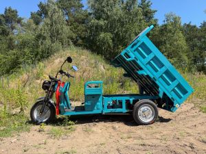 Elektryczny pojazd trójkołowy transportowy E-TUK Caset 0 Cargo TUK TUK kiper, wozidło
