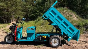 Elektryczny pojazd trójkołowy transportowy E-TUK Caset 1 Cargo TUK TUK hydrauliczny kiper, wozidło